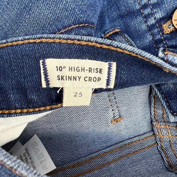 Madewell Jeans Women's 25 (2) Blue 10" High Rise Skinny Crop Button Fly Normcore - Picture 6 of 13